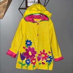 Girls Flower Rain Coat
